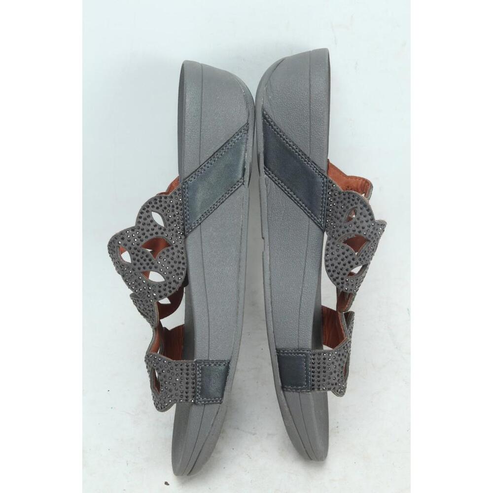 fitflop elora crystal sandals shoes gray women's sz 10 - Picture 10 of 10